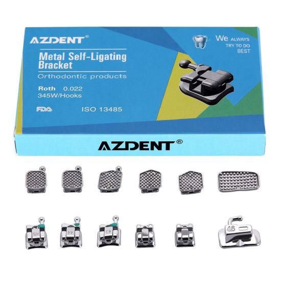 Picture of Bracket Self Ligating ROTH/MBT 0.022 3 4 5 Hook with Buccal Tubes Azdent
