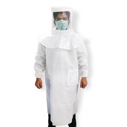 Picture of Disposable Gown Mask Head Cap Shoe Cover